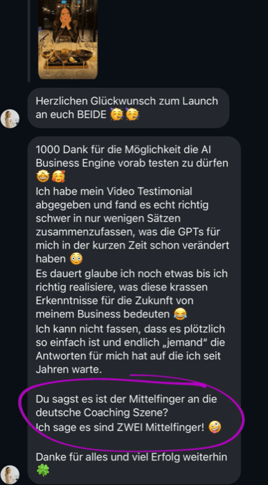 Kundenstimme Chatverlauf