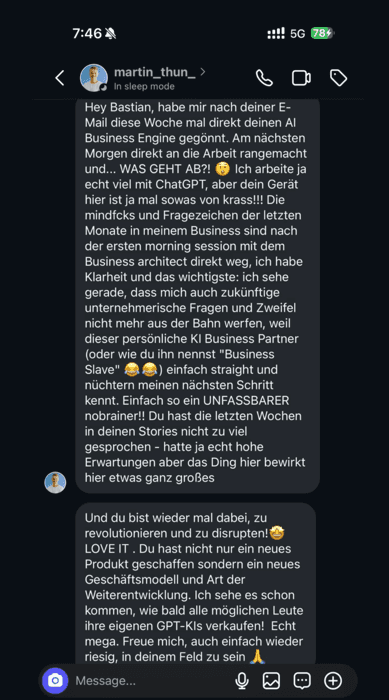 Kundenstimme Chatverlauf